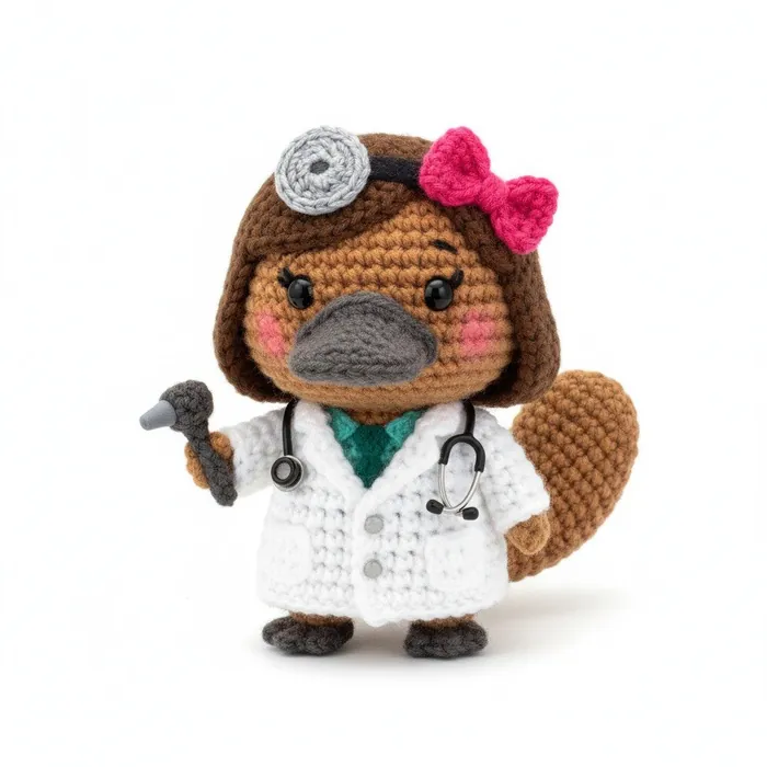Mascota Dra. Paty - ornitorrinco doctora